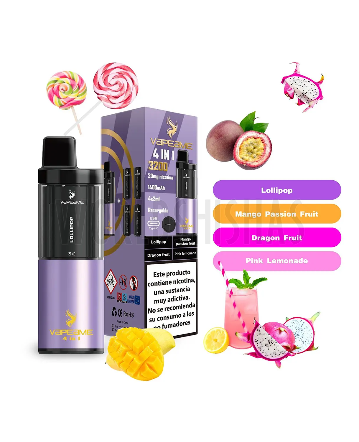 pod-recargable-4en1-20mg-nicotine-3200puffs-purple copia